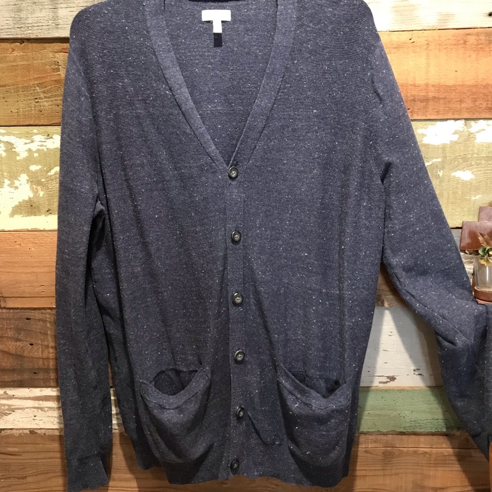 Men’s Navy casual cardigan - Picture 2 of 6